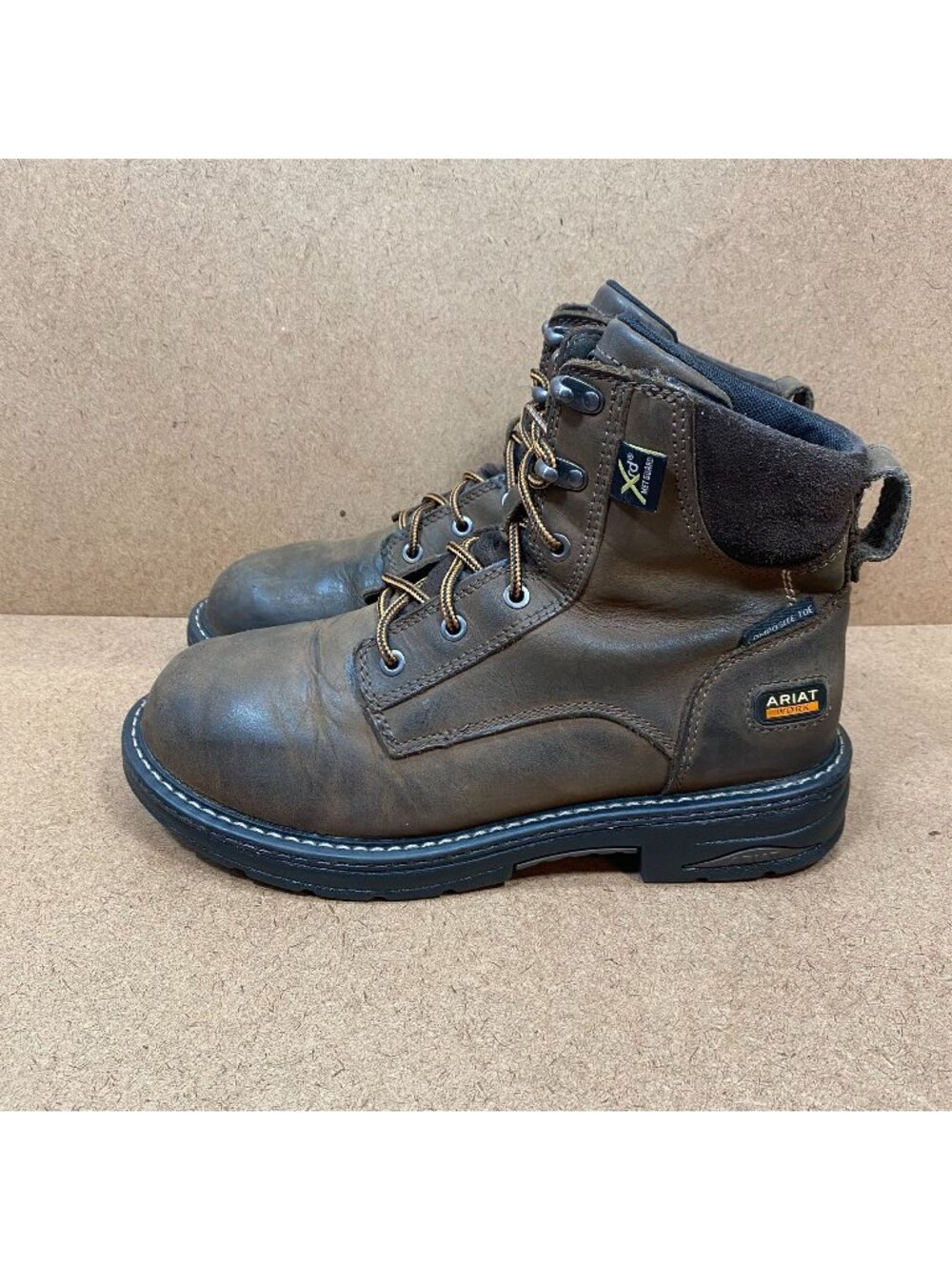 Ariat Womens Casey 6'' MetGuard Composite Toe Work Leather Boots US 9.5B Brown